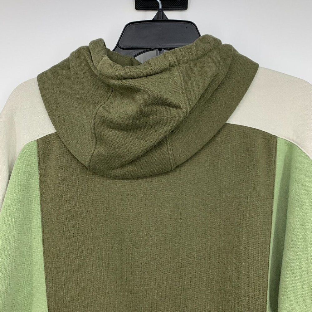 Nike Hoodie Colorblock Green Retro Popover Pullover Long Sleeve - Picture 8 of 10